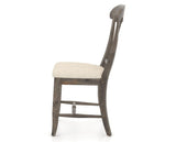 Canadel Champlain Dining Chair 0600 in 6K Sunbrella® and 08 Shadow, side view