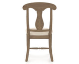 Canadel Champlain Dining Chair 0600 in 6K Sunbrella® and 25 Pecan Washed, back view