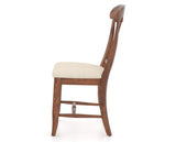 Canadel Champlain Dining Chair 0600 in 6K Sunbrella® and 33 Spice Washed, side view