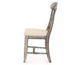 Canadel Champlain Dining Chair 0600 in 6K Sunbrella® and 72 Heritage Nature, side view