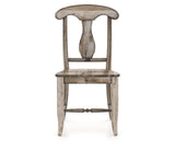 Canadel Champlain Dining Chair 0600 in Wood Seat and 72 Heritage Nature, front view