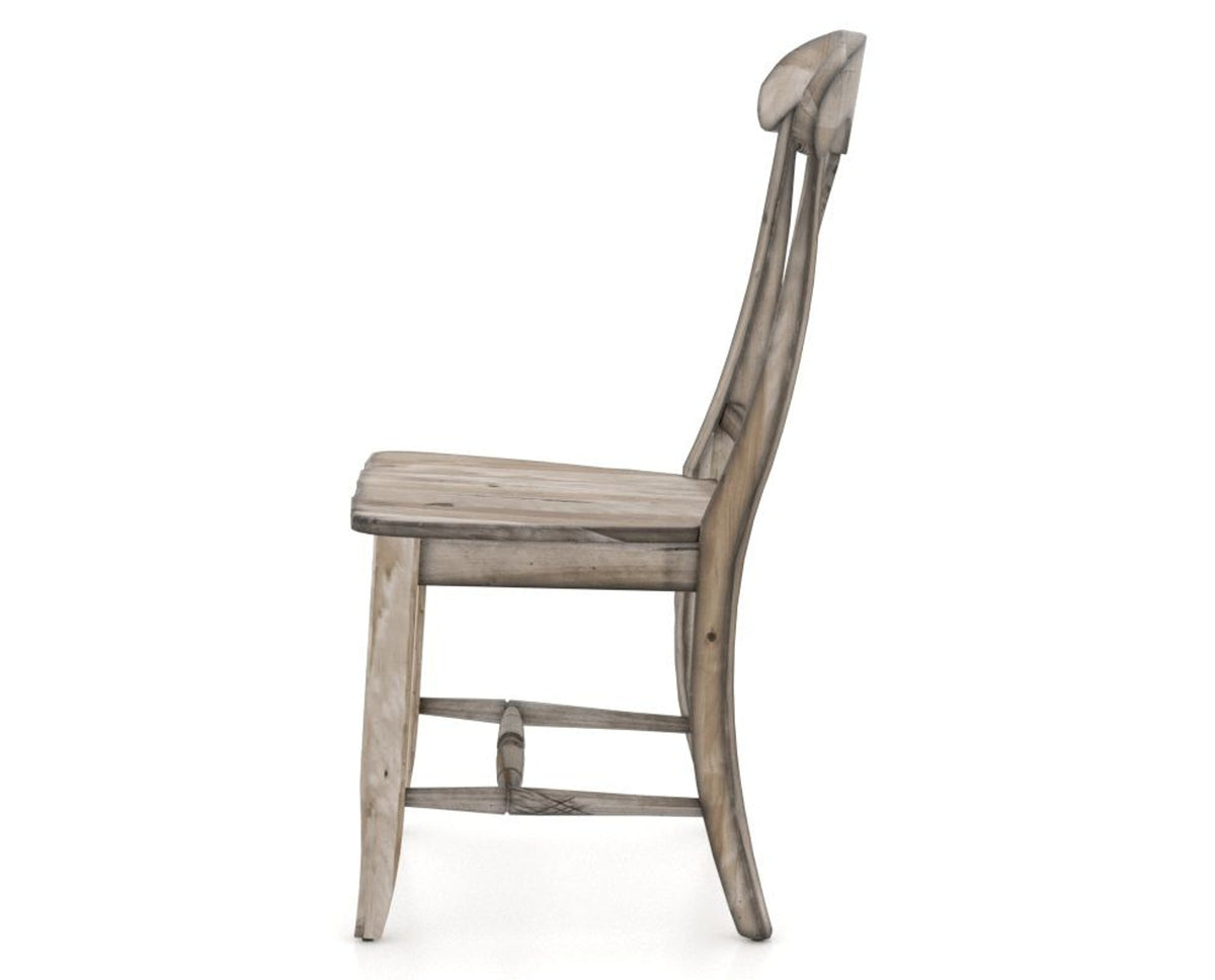 Canadel Champlain Dining Chair 0600 in Wood Seat and 72 Heritage Nature, side view