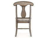Canadel Champlain Dining Chair 0600 in Wood Seat and 72 Heritage Nature, back view