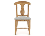 Canadel Champlain Dining Chair 0600 in 7C Fabric and 01 Honey Washed, front view
