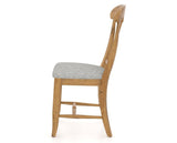 Canadel Champlain Dining Chair 0600 in 7C Fabric and 01 Honey Washed, side view