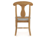 Canadel Champlain Dining Chair 0600 in 7C Fabric and 01 Honey Washed, back view