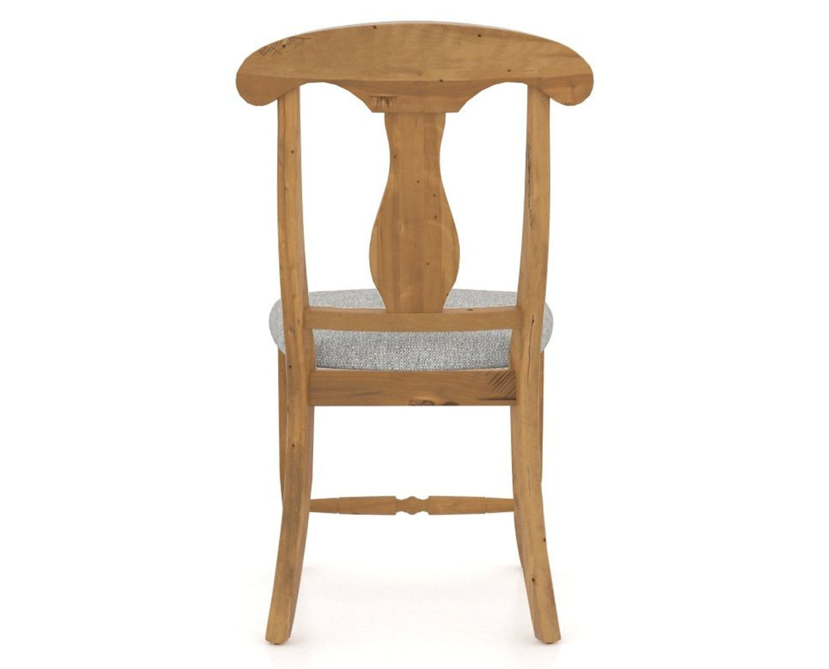 Canadel Champlain Dining Chair 0600 in 7C Fabric and 01 Honey Washed, back view