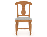 Canadel Dining Chair 0600 in 7C Fabric and 01 Honey Washed, front view