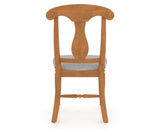 Canadel Dining Chair 0600 in 7C Fabric and 01 Honey Washed, back view