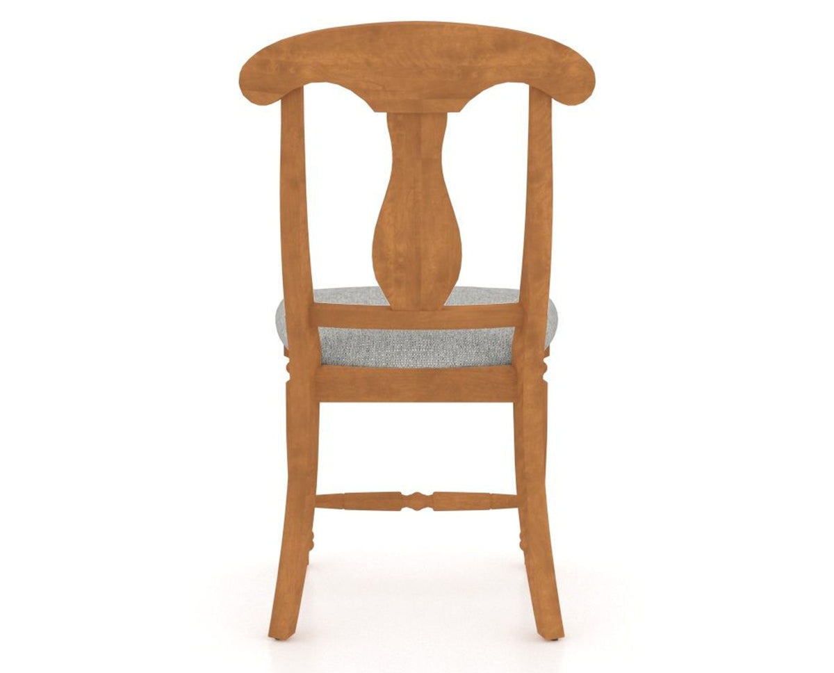 Canadel Dining Chair 0600 in 7C Fabric and 01 Honey Washed, back view