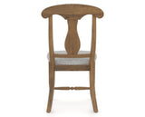 Canadel Champlain Dining Chair 0600 in 7C Fabric and 03 Oak Washed, back view