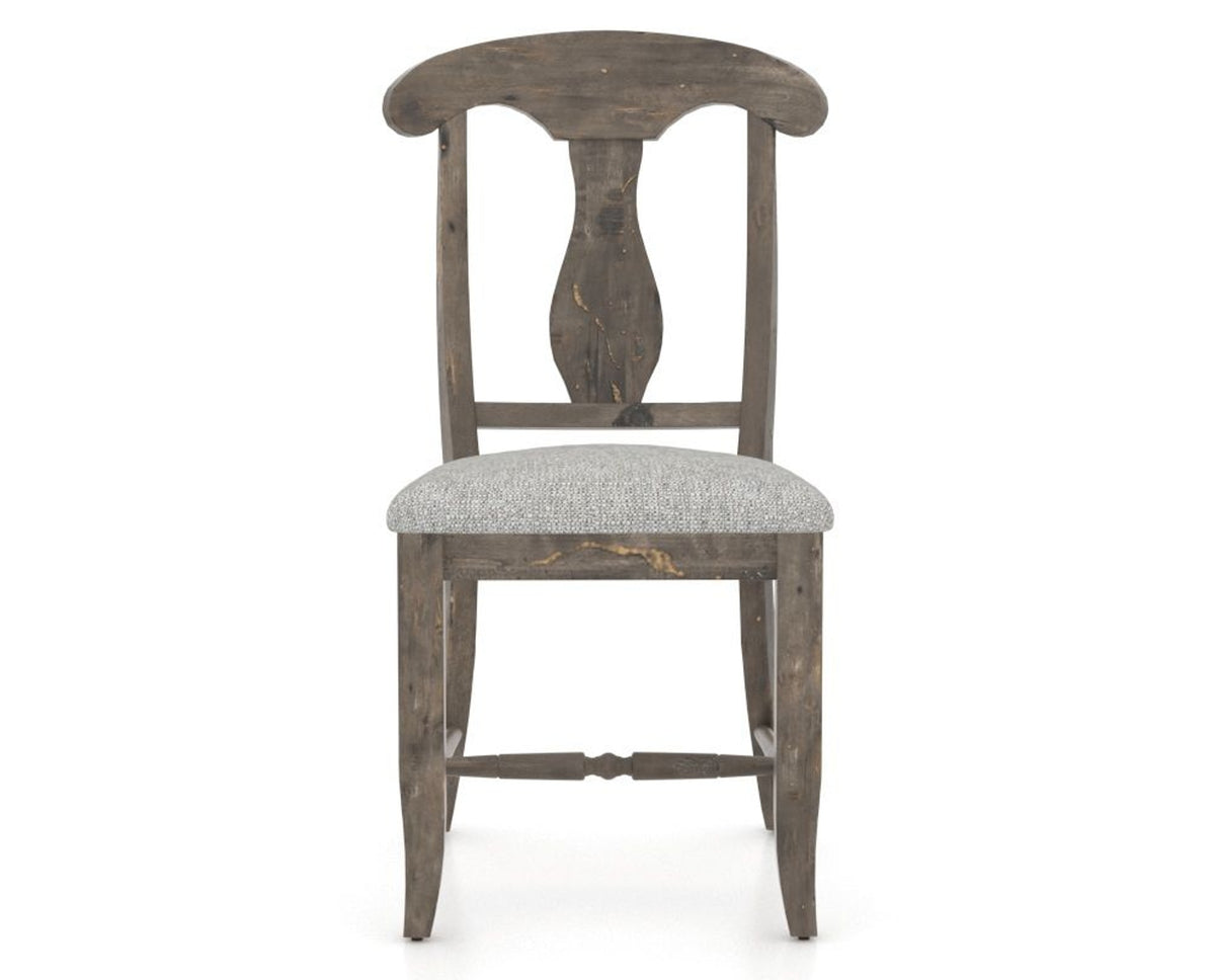 Canadel Champlain Dining Chair 0600 in 7C Fabric and 08 Shadow, front view
