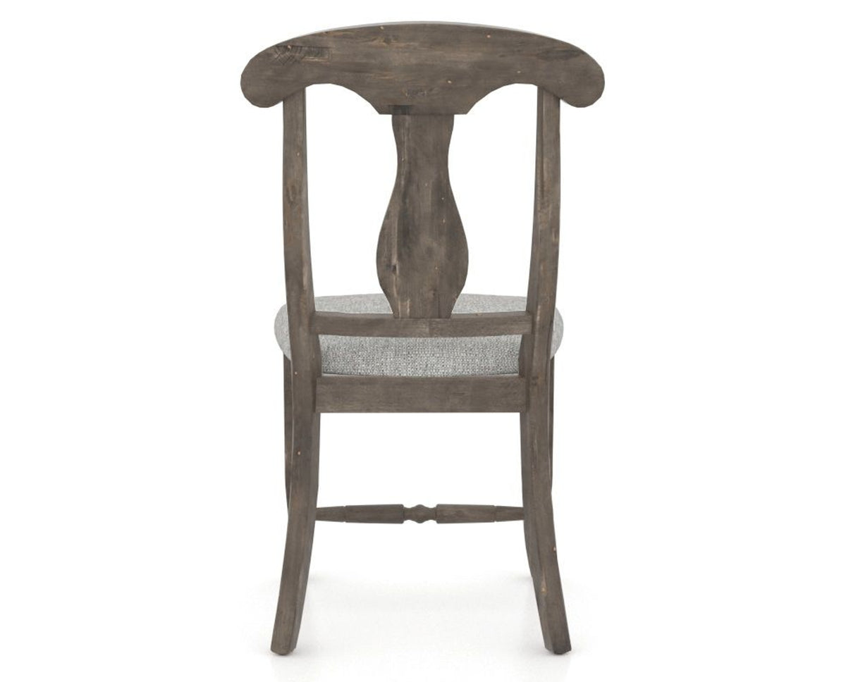 Canadel Champlain Dining Chair 0600 in 7C Fabric and 08 Shadow, back view