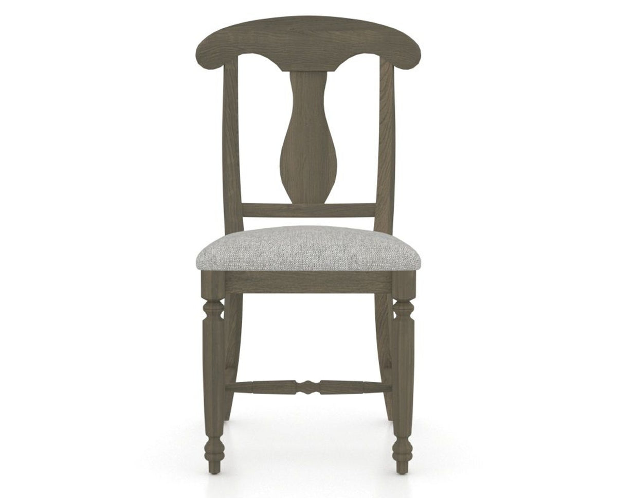Canadel Dining Chair 0600 in 7C Fabric and 08 Shadow, front view