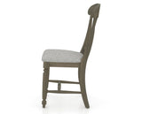 Canadel Dining Chair 0600 in 7C Fabric and 08 Shadow, side view