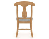 Canadel Dining Chair 0600 in 7C Fabric and 20 Caramel Washed, back view