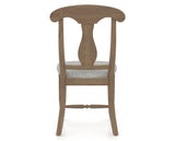 Canadel Champlain Dining Chair 0600 in 7C Fabric and 25 Pecan Washed, back view