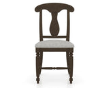 Canadel Dining Chair 0600 in 7C Fabric and 29 Hazelnut Washed, front view