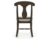 Canadel Dining Chair 0600 in 7C Fabric and 29 Hazelnut Washed, back view