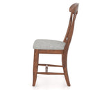Canadel Champlain Dining Chair 0600 in 7C Fabric and 33 Spice Washed, side view