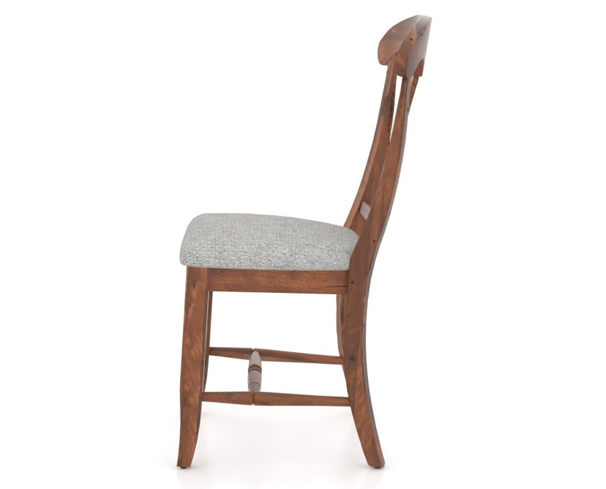 Canadel Champlain Dining Chair 0600 in 7C Fabric and 33 Spice Washed, side view