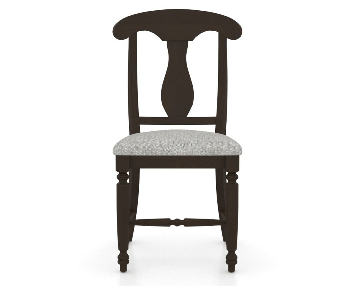 Canadel Dining Chair 0600 in 7C Fabric and 59 Davy's Grey, front view