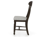 Canadel Dining Chair 0600 in 7C Fabric and 59 Davy's Grey, side view