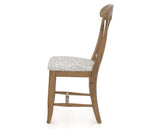 Canadel Champlain Dining Chair 0600 in FP Crypton® and 03 Oak Washed, side view