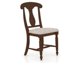 Canadel Dining Chair 0600 in FP Crypton® and 19 Cognac Washed, three-quarter view
