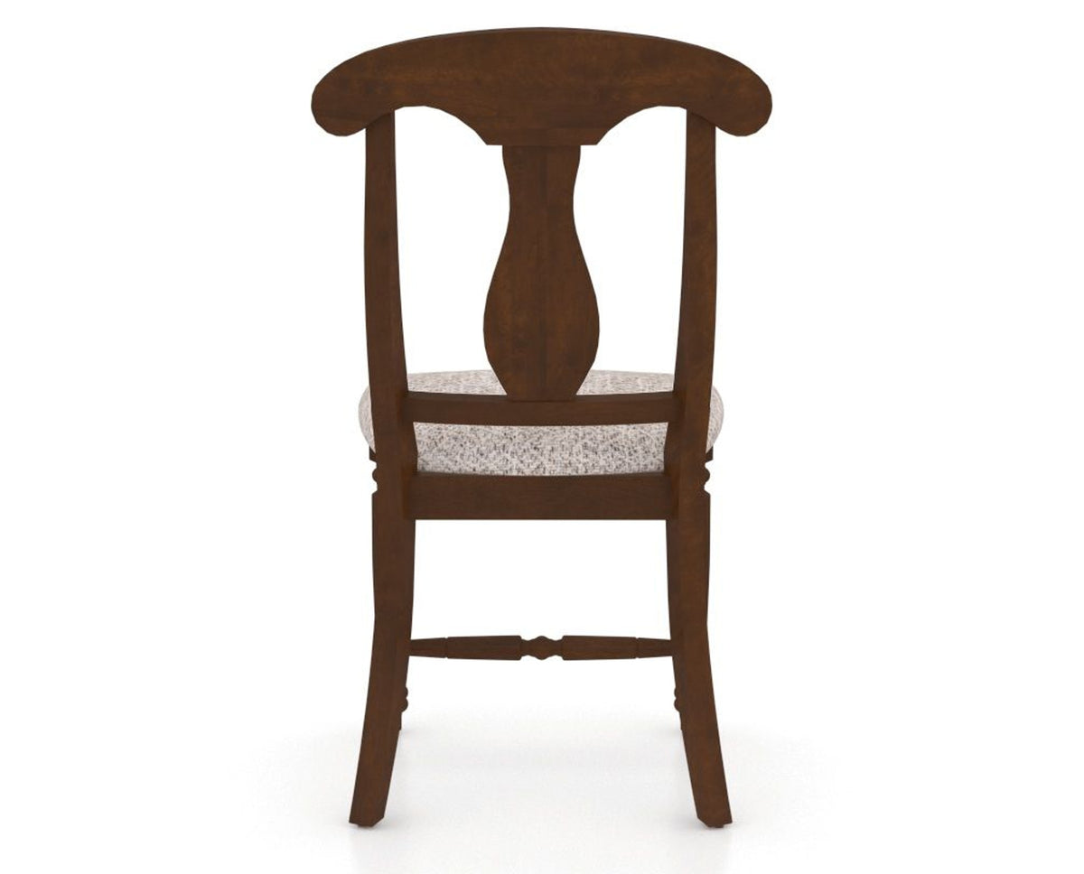 Canadel Dining Chair 0600 in FP Crypton® and 19 Cognac Washed, back view