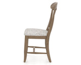 Canadel Champlain Dining Chair 0600 in FP Crypton® and 25 Pecan Washed, side view