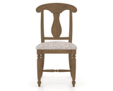 Canadel Dining Chair 0600 in FP Crypton® and 25 Pecan Washed, front view