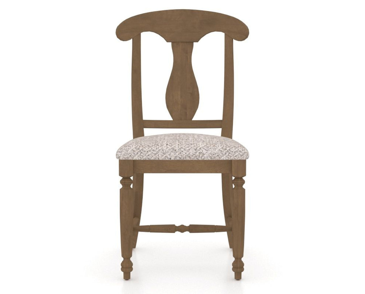 Canadel Dining Chair 0600 in FP Crypton® and 25 Pecan Washed, front view