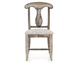 Canadel Champlain Dining Chair 0600 in FP Crypton® and 72 Heritage Nature, front view