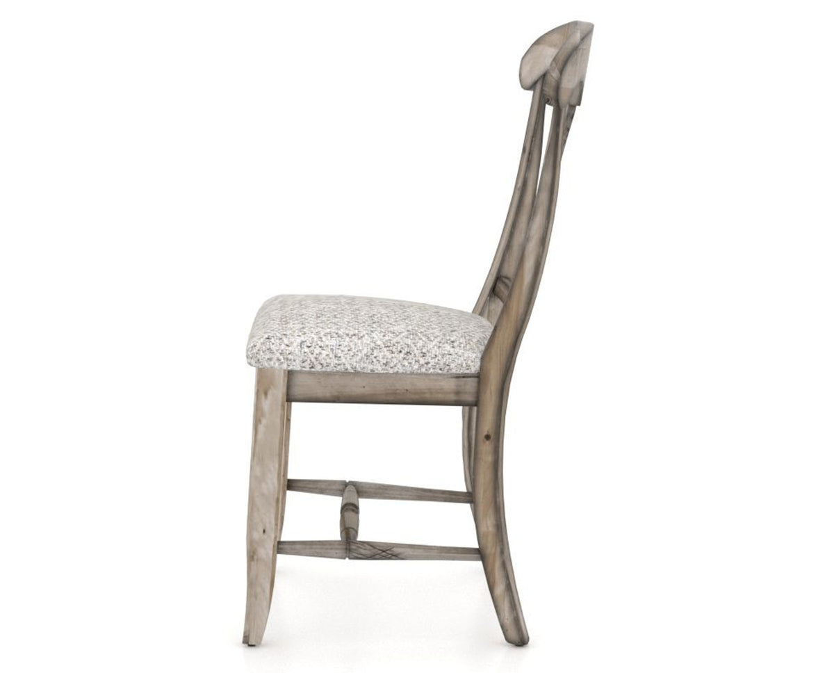 Canadel Champlain Dining Chair 0600 in FP Crypton® and 72 Heritage Nature, side view