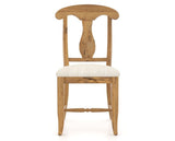 Canadel Champlain Dining Chair 0600 in FT InsideOut® and 01 Honey Washed, front view