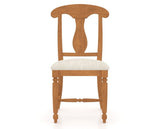 Canadel Dining Chair 0600 in FT InsideOut® and 01 Honey Washed, front view