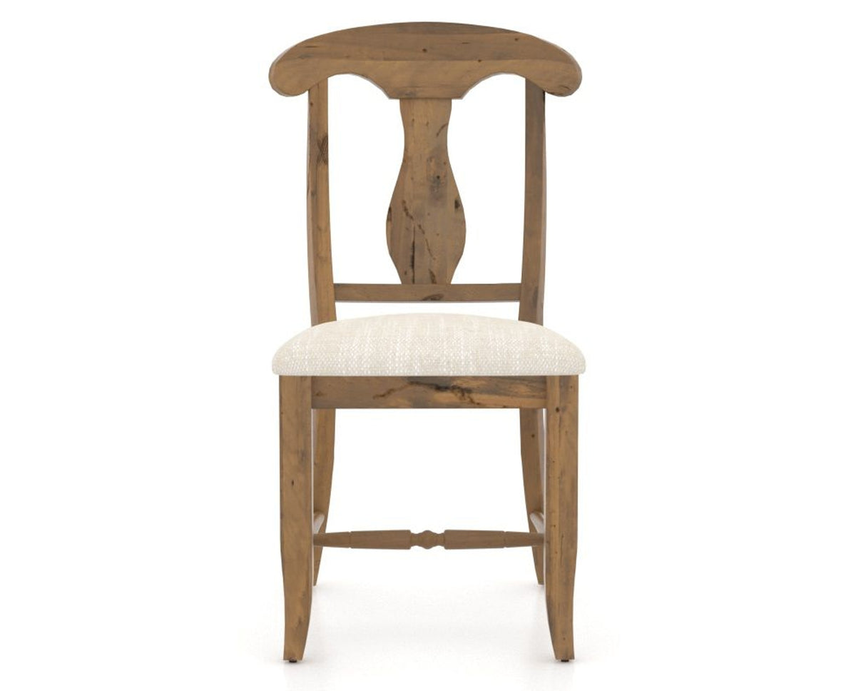 Canadel Champlain Dining Chair 0600 in FT InsideOut® and 03 Oak Washed, front view