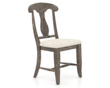 Canadel Champlain Dining Chair 0600 in FT InsideOut® and 08 Shadow, three-quarter view