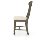Canadel Dining Chair 0600 in FT InsideOut® and 08 Shadow, side view