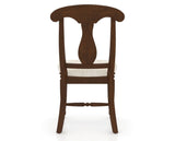 Canadel Dining Chair 0600 in FT InsideOut® and 19 Cognac Washed, back view