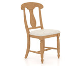 Canadel Dining Chair 0600 in FT InsideOut® and 20 Caramel Washed, three-quarter view