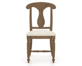 Canadel Dining Chair 0600 in FT InsideOut® and 25 Pecan Washed, front view