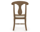 Canadel Dining Chair 0600 in FT InsideOut® and 25 Pecan Washed, back view