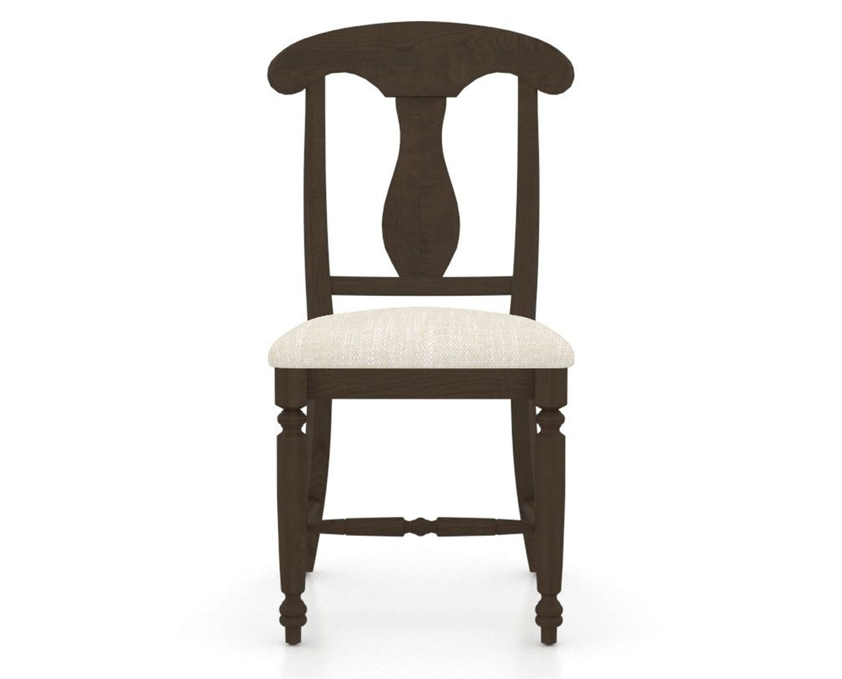 Canadel Dining Chair 0600 in FT InsideOut® and 29 Hazelnut Washed, front view