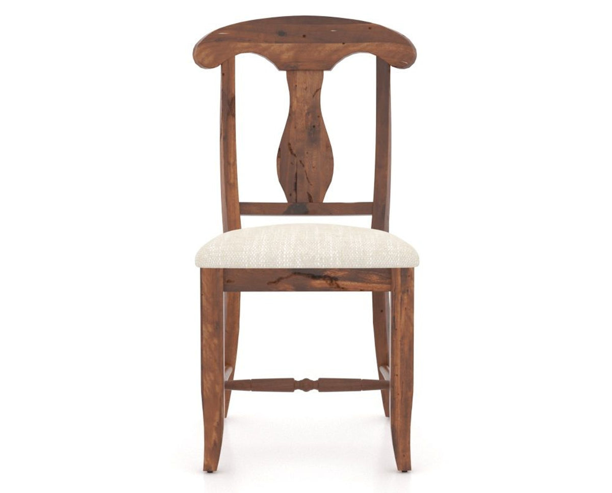 Canadel Champlain Dining Chair 0600 in FT InsideOut® and 33 Spice Washed, front view