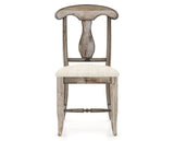 Canadel Champlain Dining Chair 0600 in FT InsideOut® and 72 Heritage Nature, front view
