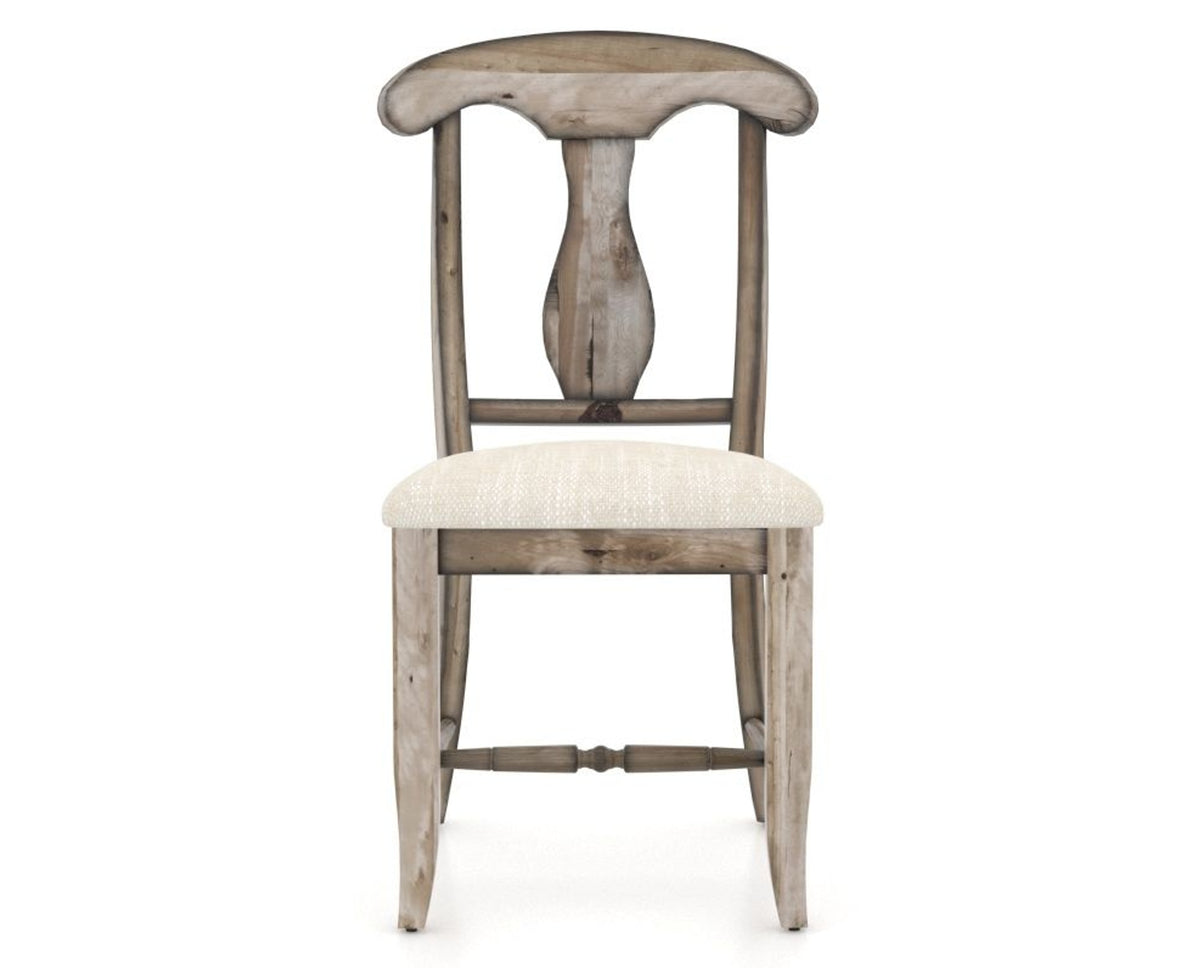 Canadel Champlain Dining Chair 0600 in FT InsideOut® and 72 Heritage Nature, front view