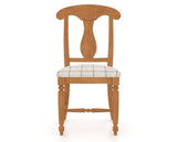 Canadel Dining Chair 0600 in OZ Fabric and 01 Honey Washed, front view