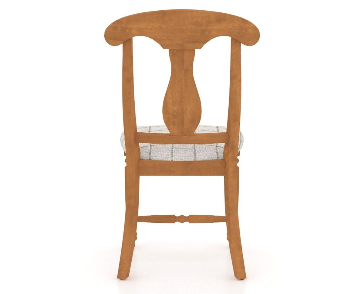 Canadel Dining Chair 0600 in OZ Fabric and 01 Honey Washed, back view